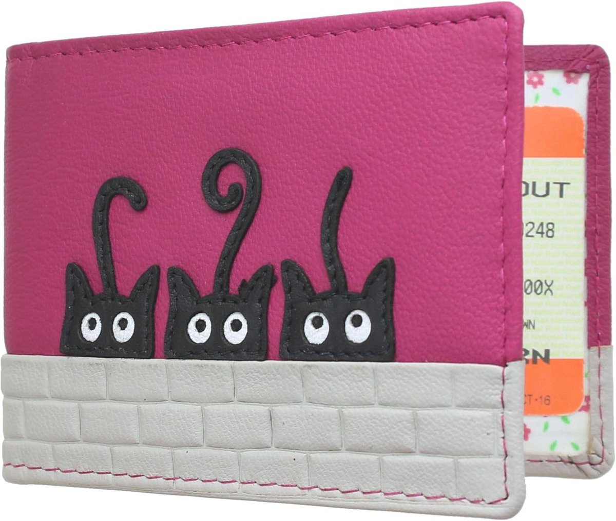 Houders Kaarten - Portemonnee Kaarthouder - Reizen OV - RFID Bescherming - 10.5x7.5x1 cm - Roze