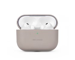 DECODED Leren Hoesje voor AirPods Pro 3 - Airpods Pro 3 Case - Premium ECCO-leer - Geschikt voor Magsafe - Draadloos Oplaadbaar - Indicatie Lampje - Krasbestendig - Beige