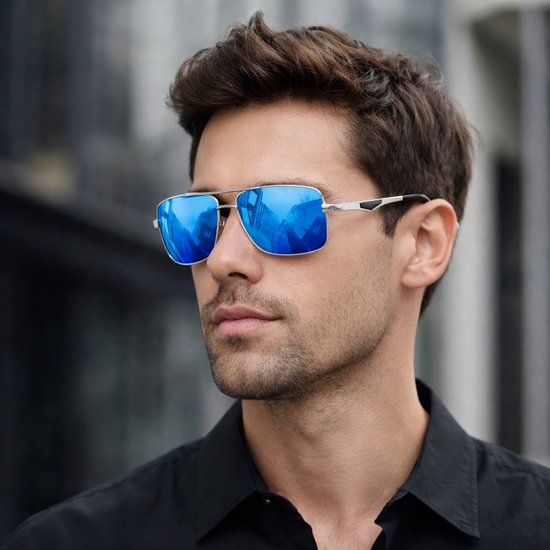 Kingseven Zonnebril - Pilotenbril- Heren - 2021 - Gepolariseerde glazen - Zwart - Blauw - Sunglasses van Kingseven — afbeelding 5
