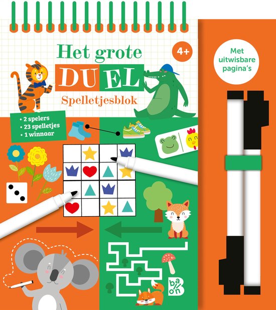 Het grote duel spelletjesblok 4+ - cover