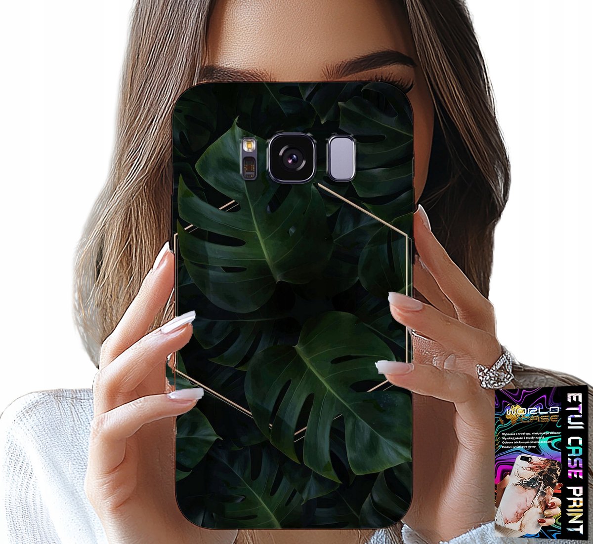 HOESJE VOOR SAMSUNG GALAXY S8 - ELEGANTE BLADEREN MET MODIEUZE PATRONEN OP HET HOESJE