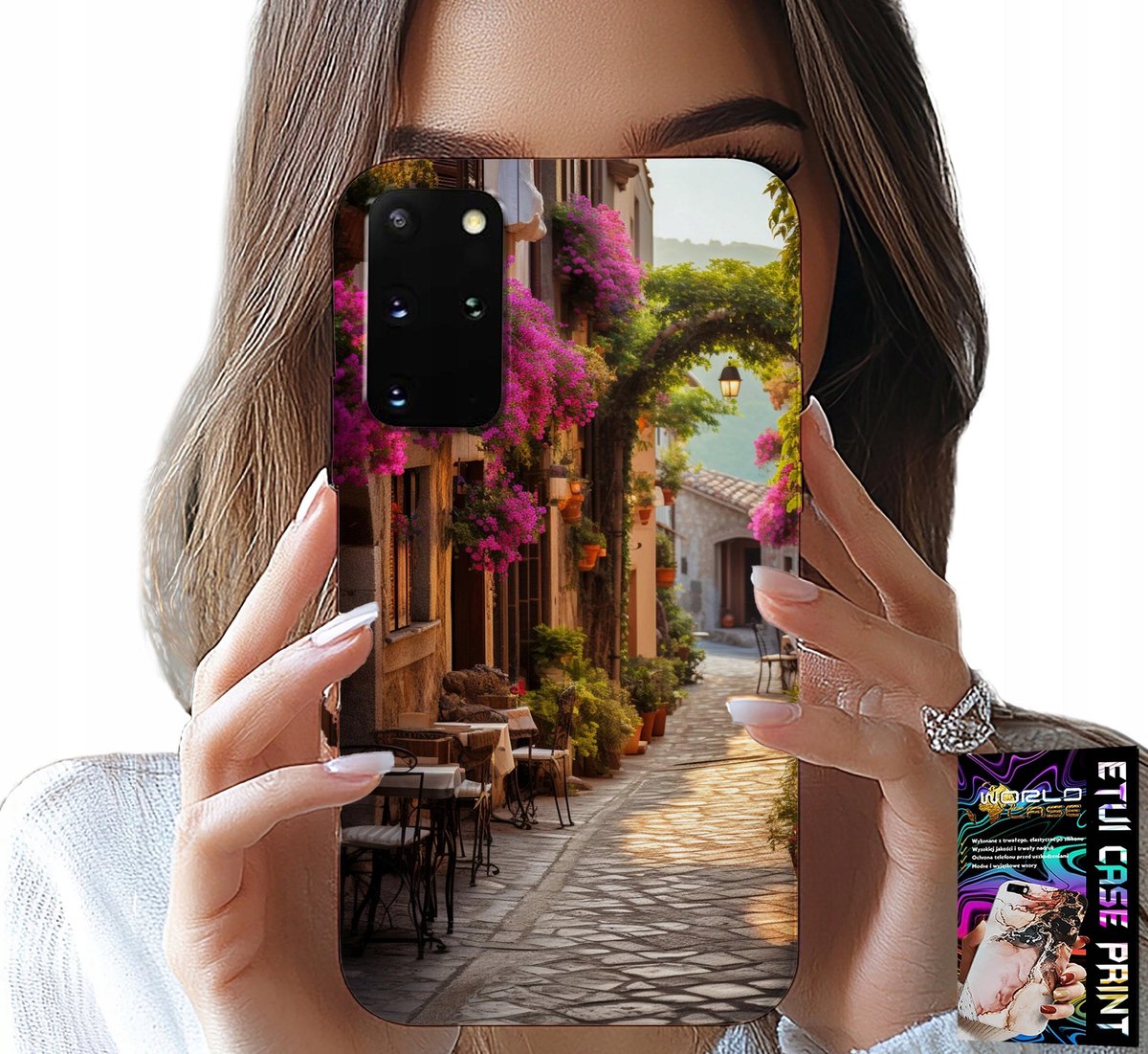 HOESJE VOOR SAMSUNG GALAXY S20 PLUS - SCHILDERACHTIGE STRAAT MET EEN CAFÉ + FILM