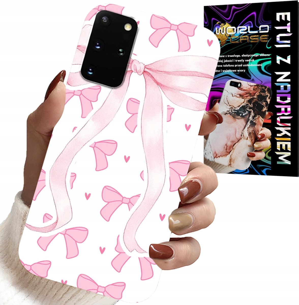 HOESJE VOOR SAMSUNG GALAXY S20 PLUS - ROZE LINTEN MET MODIEUZE PATRONEN