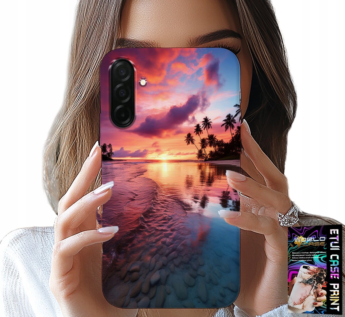 HOESJE VOOR SAMSUNG GALAXY A56 5G - STRANDVAKANTIE-EILAND PRACHTIG UITZICHT + GLAS