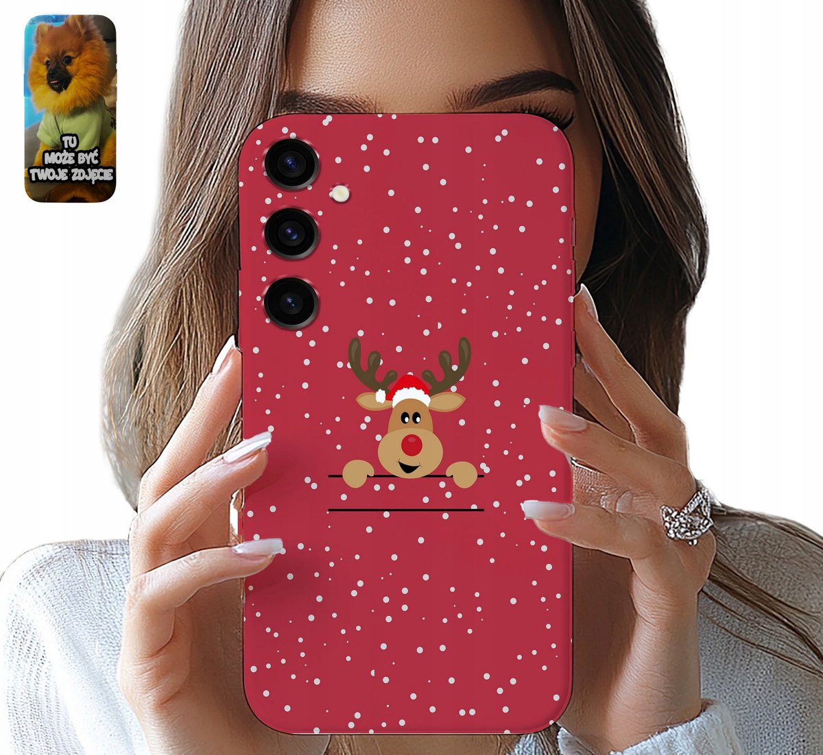 Hoesje Samsung Galaxy S24 FE Kerst Rendier Kerstman Kerstpatronen