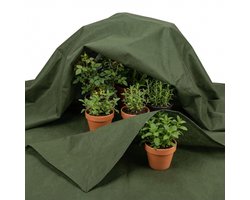 Lomera Vliesdoek - Plantenbescherming - Vorstdoek - Tuinvlies - Beschermdeken - Winterbescherming Planten - Vorstbescherming - Afdekdoek Tuin - Anti-vorst Doek - Plantenhoes - Tuindoek - Winterdoek - Voor Struiken en Moestuin - Groen