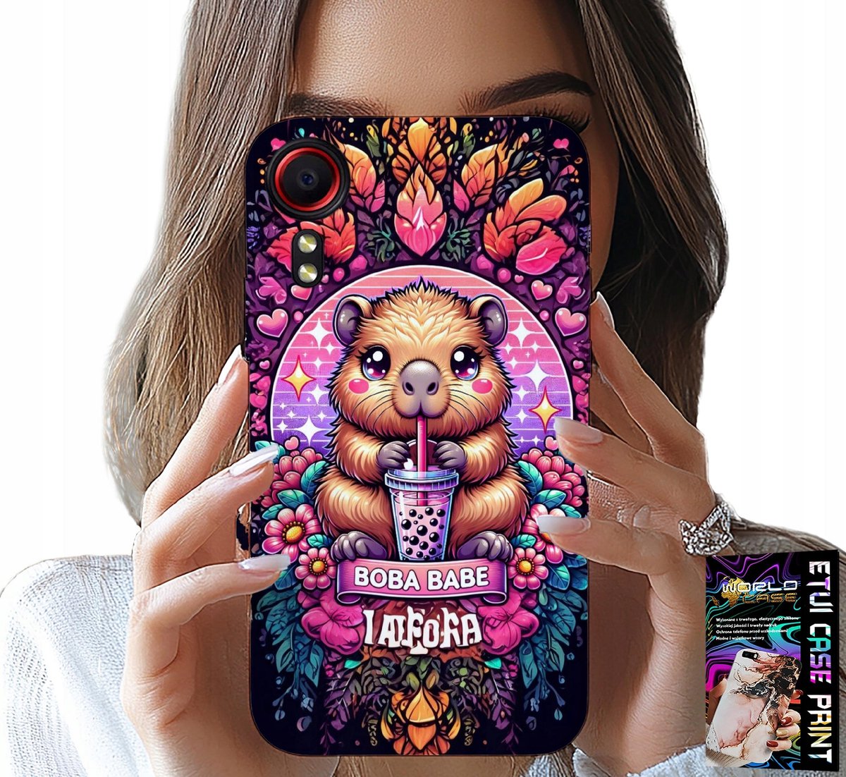 HOESJE VOOR SAMSUNG GALAXY XCOVER 5 - SCHATTIGE CAPYBARA MET SHEIK, SUPER PATROON