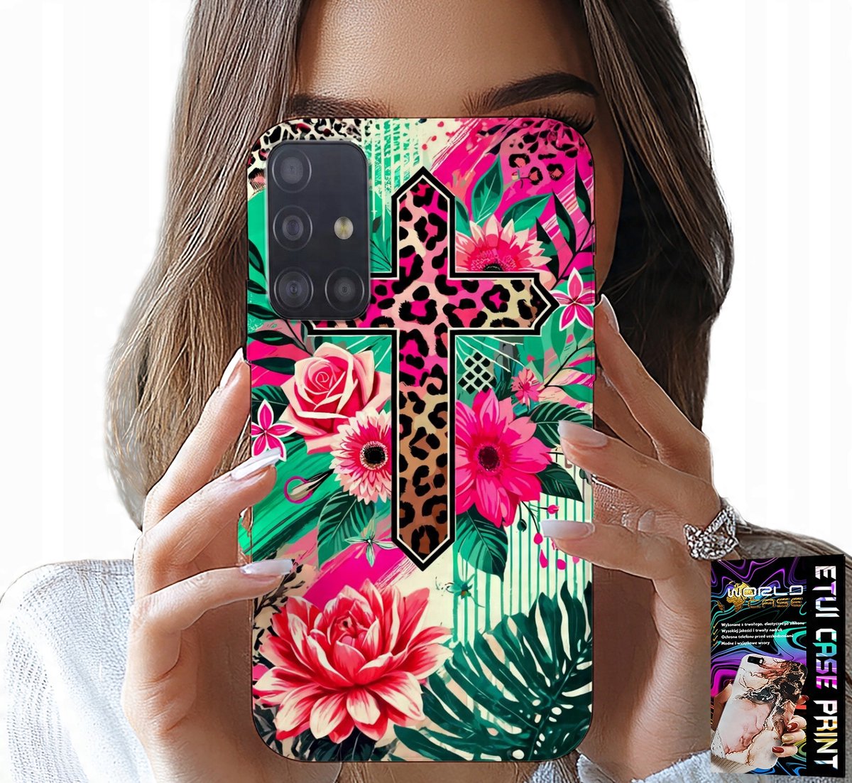 HOESJE VOOR SAMSUNG GALAXY A51 - KRUIS, ROOS, CHRISTELIJKHEID, JEZUS ACHTERKANT