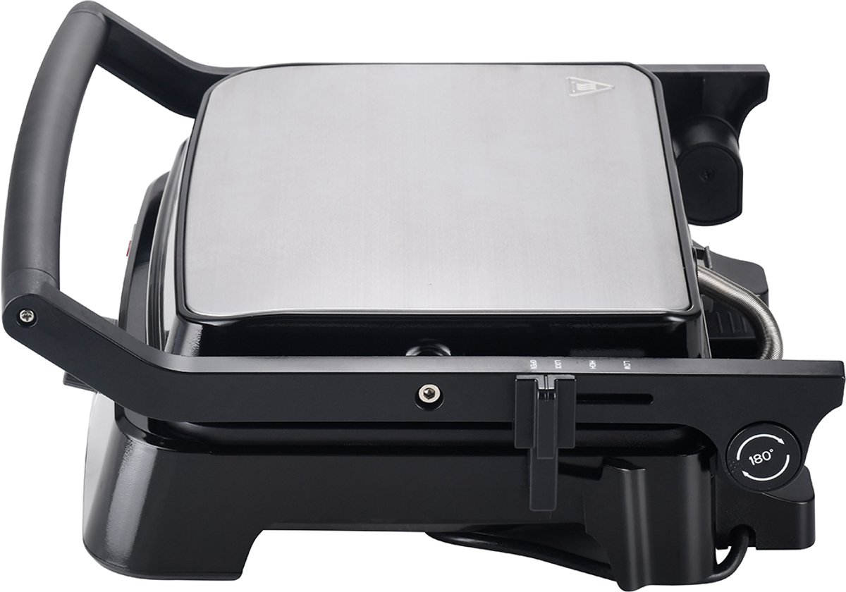 Elit contactgrill& Toast- 2000W- 180 graden openklapbaar- tosti ijzer en panini grill- voor vlees, groenten en sandwiches. thumbnail 2