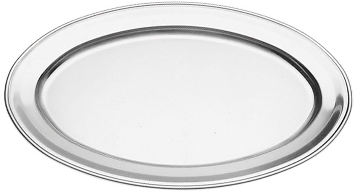 Ovale Serveerschaal - Platte Schaal - Buffet Presentatie - Rand voor Stabiliteit - 50x35 cm