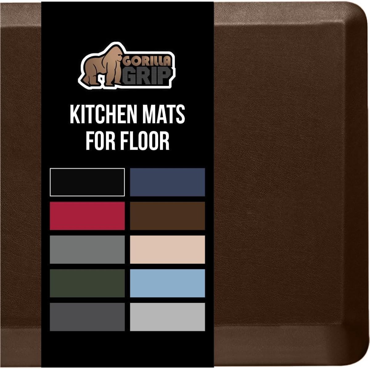 Comfortmat - Keukenmat - Lang Staan - Extra Dik Schuim - 39x20 Inch - Bruin