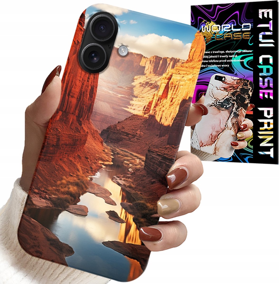 iPhone 16 hoesje - Grand Canyon woestijn met prachtige patronen