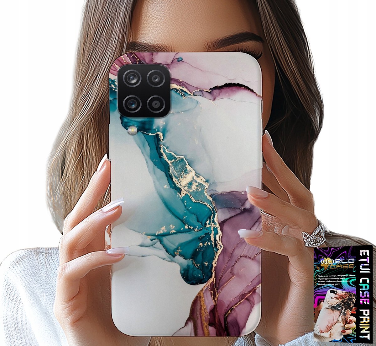 HOESJE VOOR SAMSUNG A12 / M12 - ELEGANT MARMERMODIEUS VROUWELIJK HOESJE