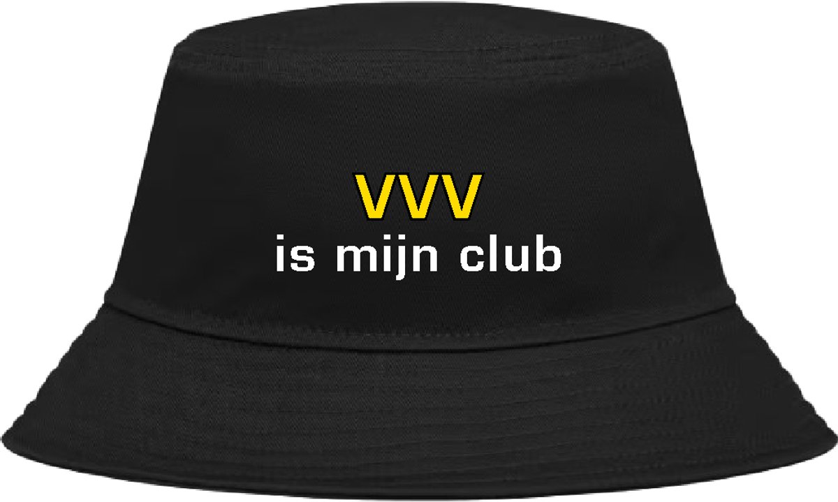 Buckethoed met tekst: VVV is mijn club.