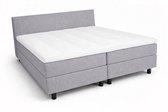 Boxspring SleepEase - 160x210 Compleet - Grijs Glad - Golden Matrassen Zeeland