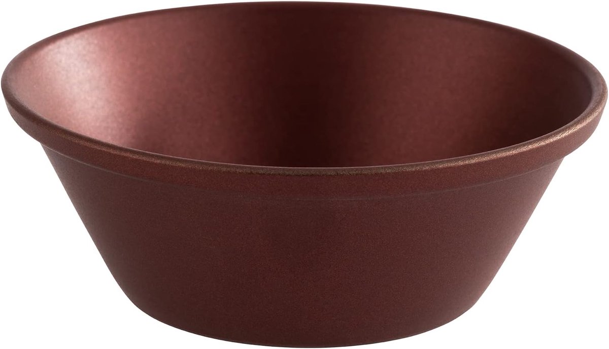 Dipschaaltjes set van 6 - Roestvrij staal - Ø 6 cm - Hoogte 25 cm - Koperrood