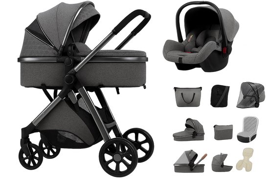 Luxe Multifunctionele 3-in-1 Combi Kinderwagen