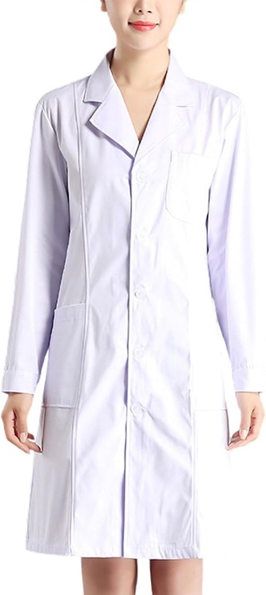 Medische Jas - Zorg Uniform - Laboratorium Werk - Korte Mouwen - Wit