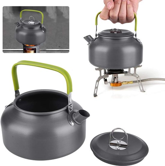 Outdoor Theepot - Camping Waterkoker - Wandelen Picknick BBQ - Krasbestendig Corrosiebestendig - 800 ML - Zilver — afbeelding 4