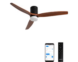 CREATE - Stille plafondventilator met technische ABS bladen 40W (Ø152cm) - Met licht LED - Met WiFi + Afstandsbediening - 6 snelheden - Programmeerbaar - WIND CALM