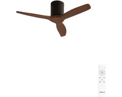 CREATE - Stille 40W plafondventilator met technische ABS bladen in verschillende maten - S - Geen licht - Afstandsbediening - WIND CALM