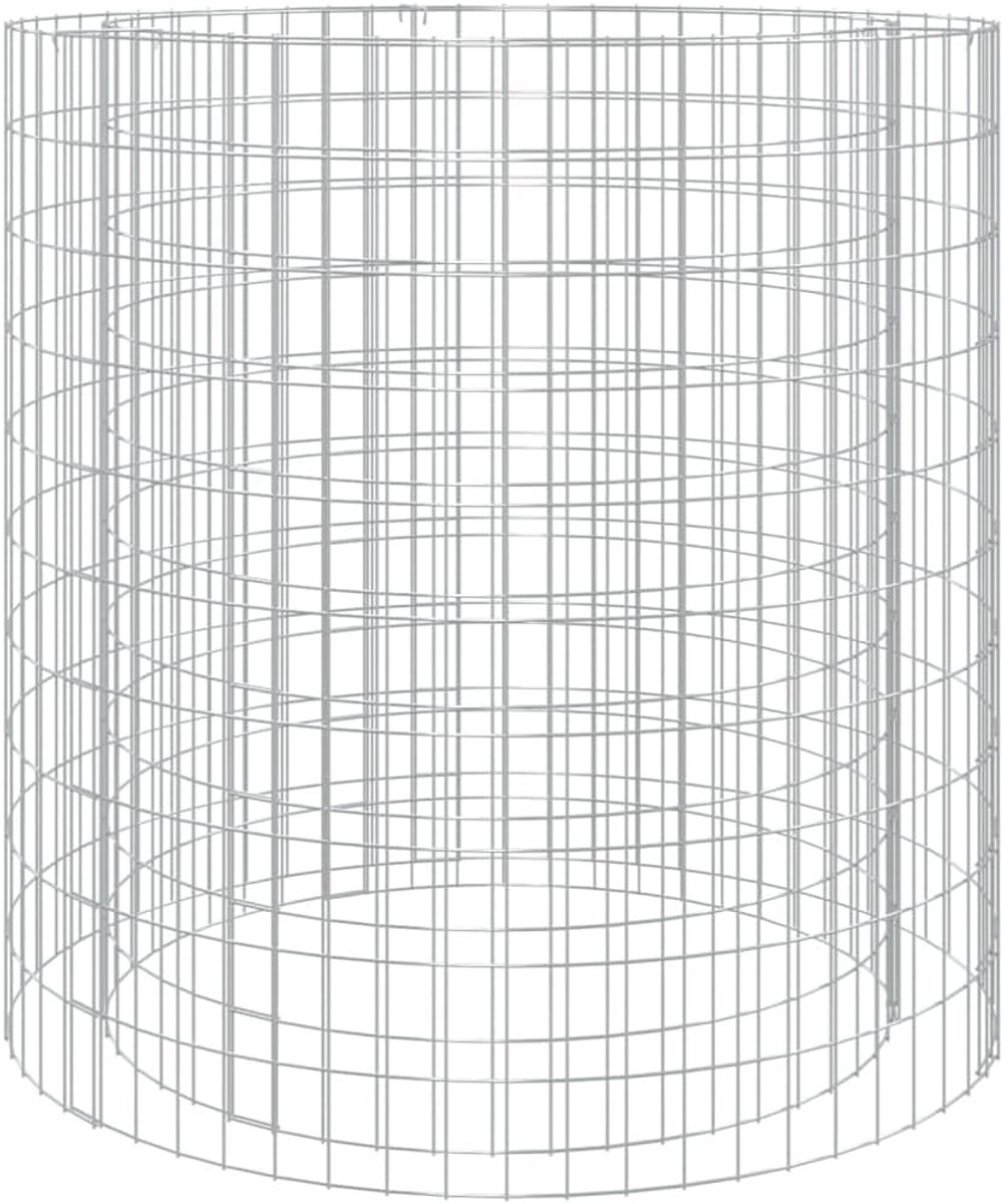 Ronde Gabion Tuinhaard van Verzinkt IJzer - Buiten BBQ en Afscheiding (Diameter 100 cm)