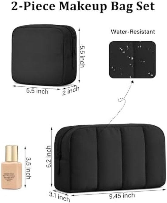 3-delige reistoilettas set voor dames - waterdicht en praktisch