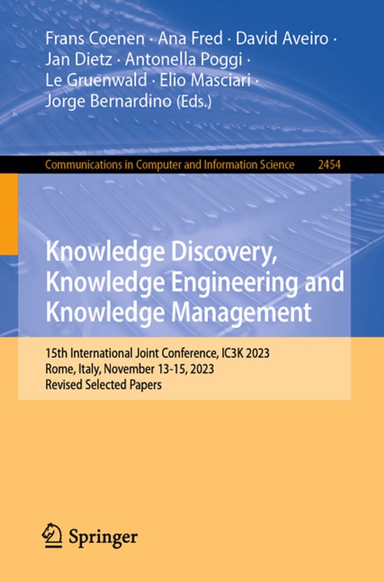 Communications in Computer and Information Science2454- Know ... - cover