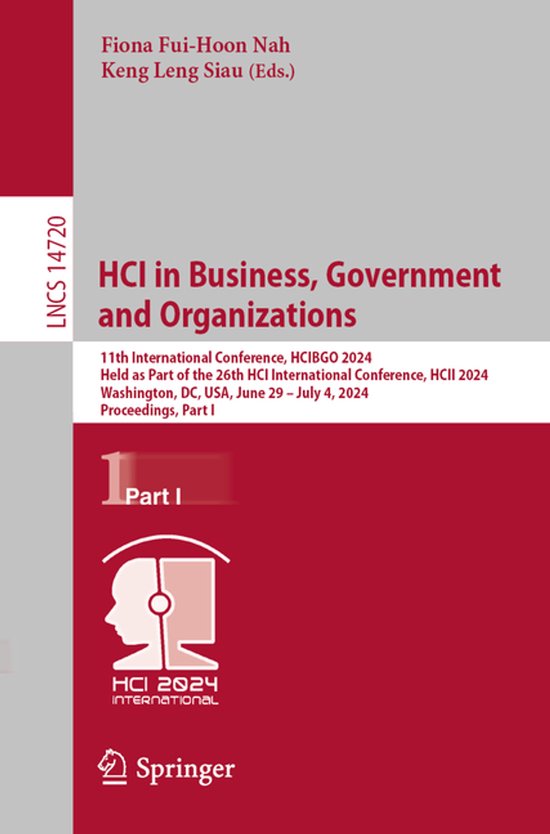 Lecture Notes in Computer Science14720- HCI in Business, Gov ... - cover