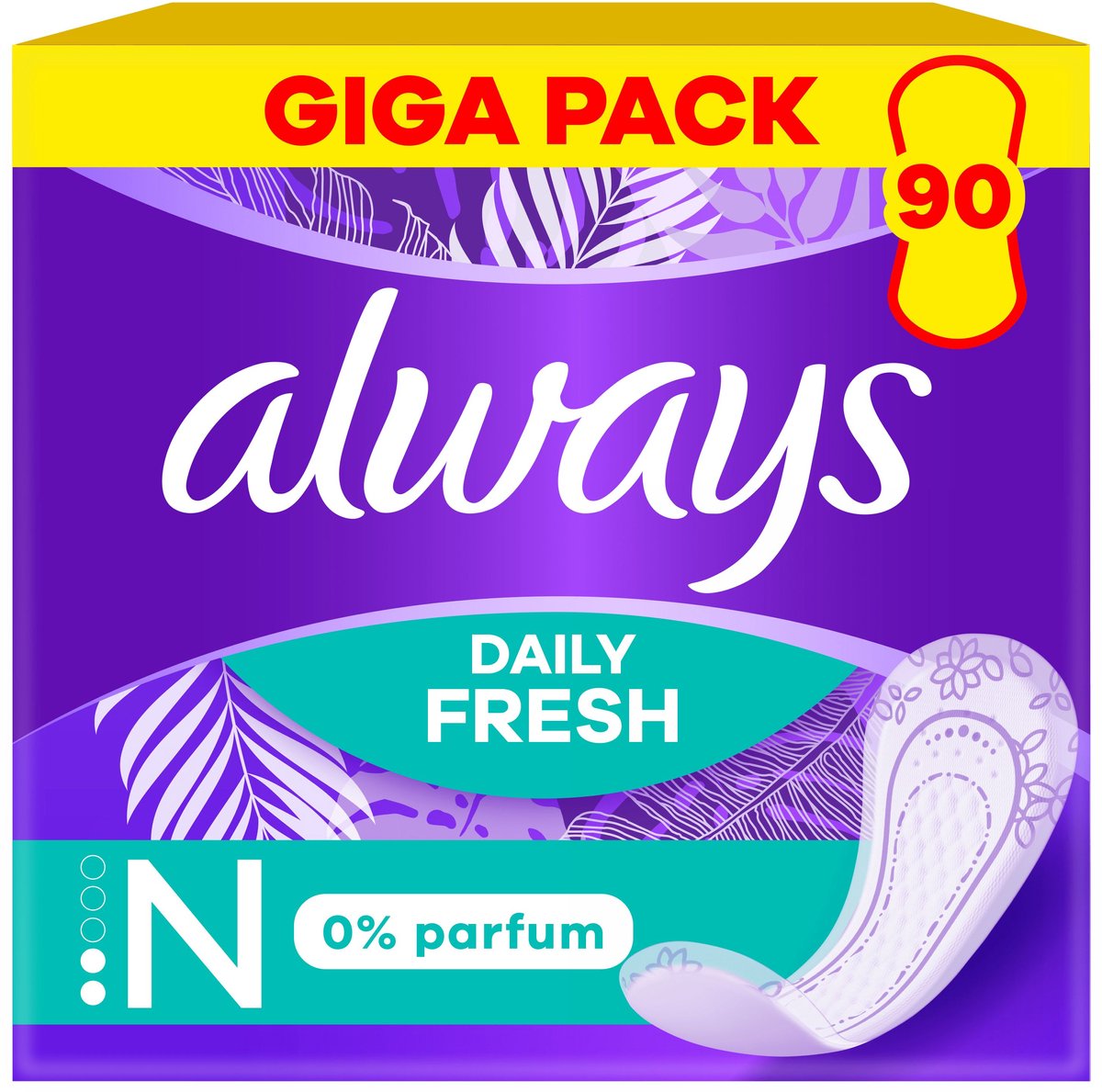 Always Daily Fresh Normal - 0% parfum - 90 Stuks