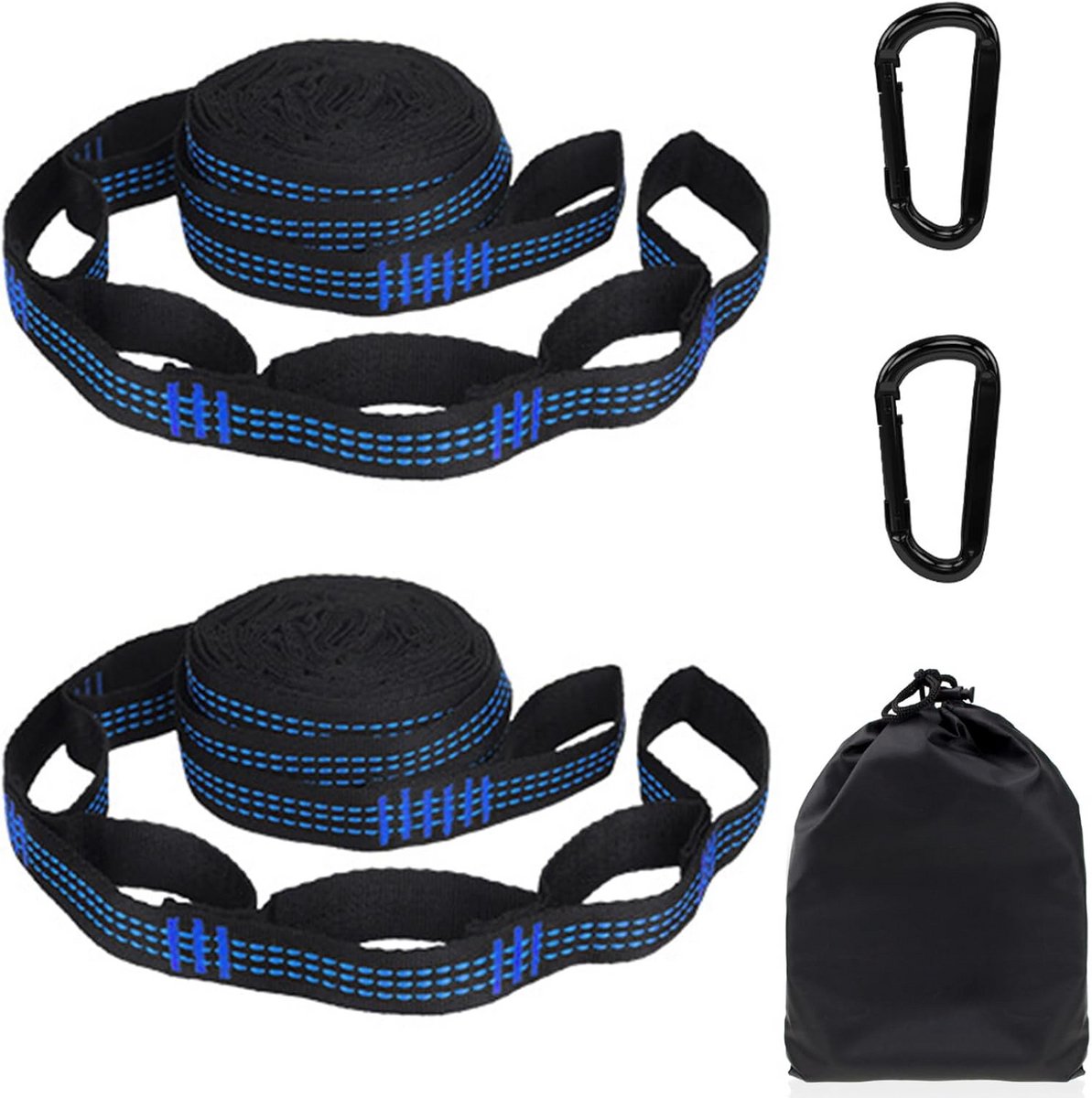 Set van 2 Sterke Hangmatbanden - 300 cm Lengte en 400 kg Draagvermogen - Polyester Touw voor Schommel & Hangmat
