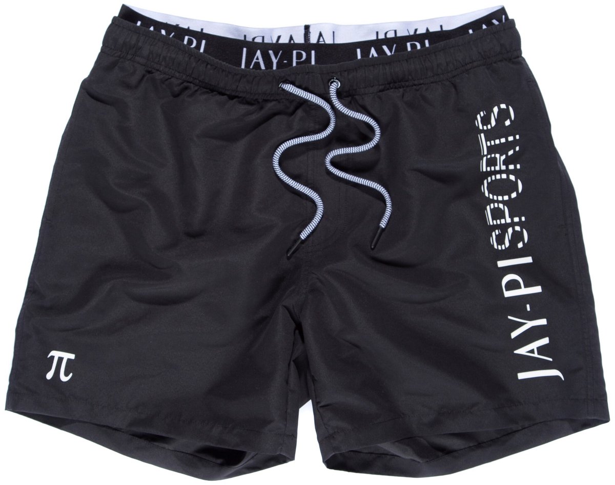 JAY-PI - Heren - Zwembroek beachwear elastische band - Zwart - Maat L