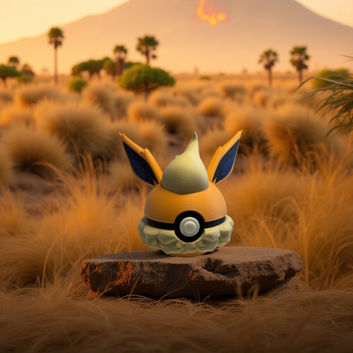 Flareon Collectible, 3D-Geprinte Decoratie, Cadeau voor Fans