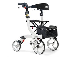 Rollator Nitro Medium - Wit - 1.60m tot 1.80m - Lichtgewicht - Weggewerkte remkabels