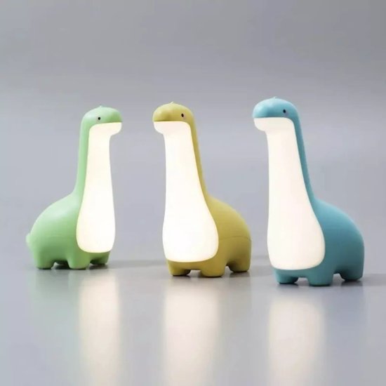 Benson Nachtlamp dinosaurus dimbaar oplaadbaar blauw - 12,5x 7,8x 18 cm - 3 W - ABS + PS + van Benson — afbeelding 2