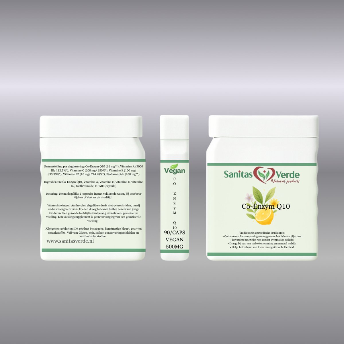 Sanitas Verde Co Enzym Q10 66 mg Energie Hartfunctie 90 Vegan Capsules