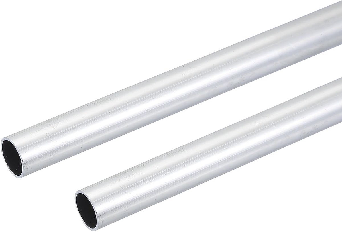 6063 Aluminium Tube - 2Pcs 16mm OD - 1mm Dikte - 300mm Lengte - Aluminium Ronde Buis - Naadloze Metaal Rechte Pijp - DIY Ambachten - Industrieel Model - Meubilair