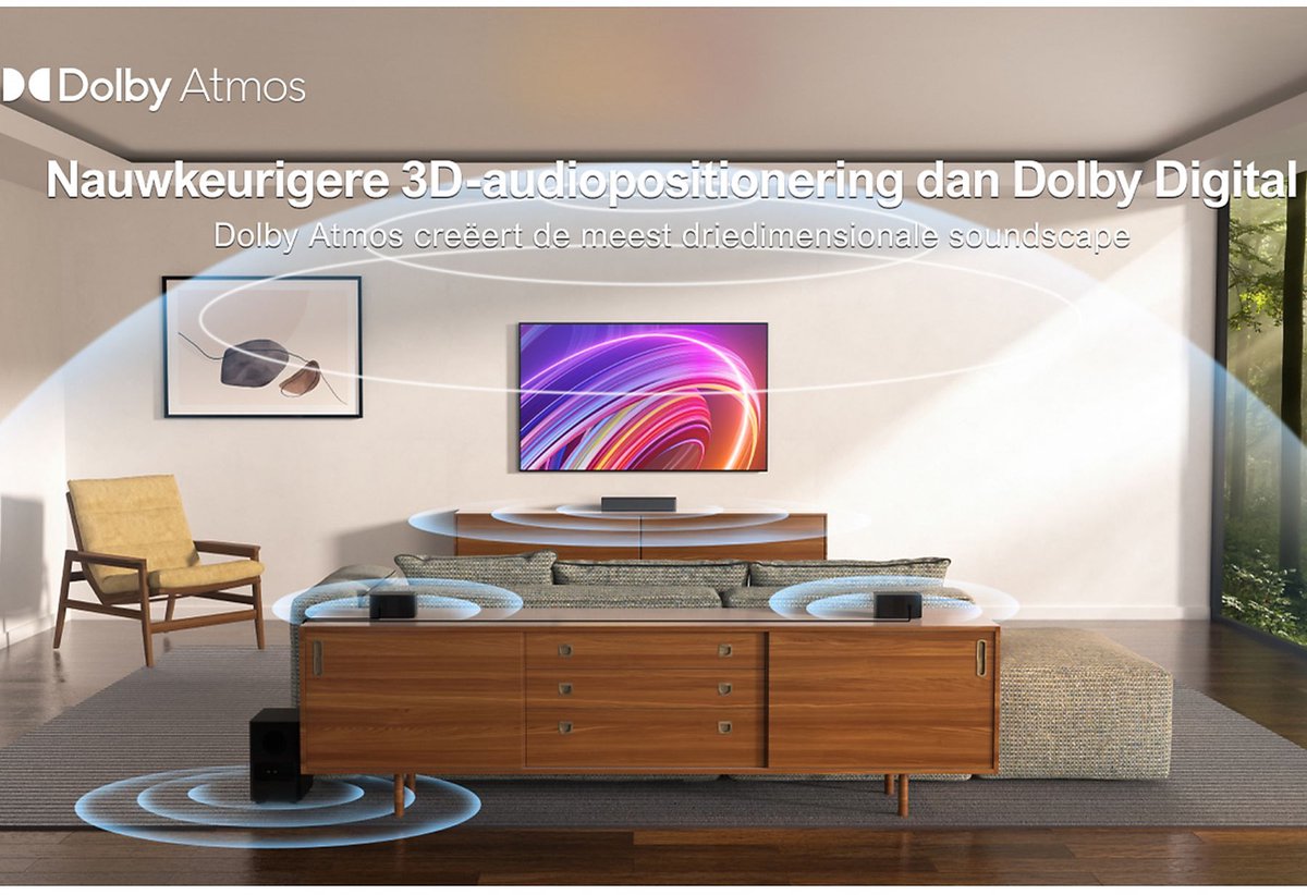 ULTIMEA Poseidon D60 Soundbar Dolby Atmos Zwart - afbeelding 3