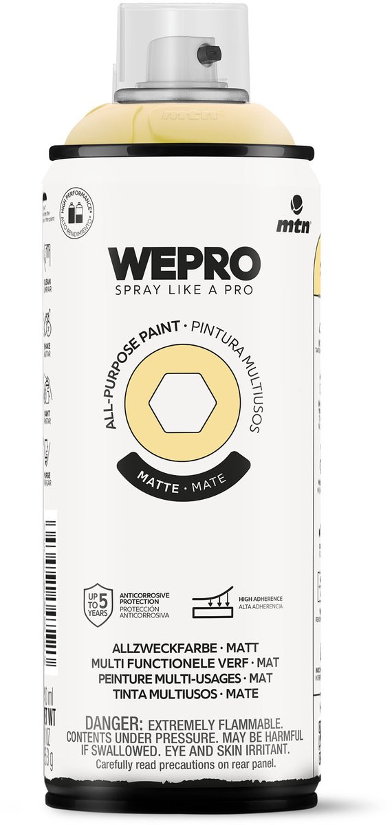 Spuitbus Vanilla Mat MTN WEPRO ALL-PURPOSE PAINT 400ML