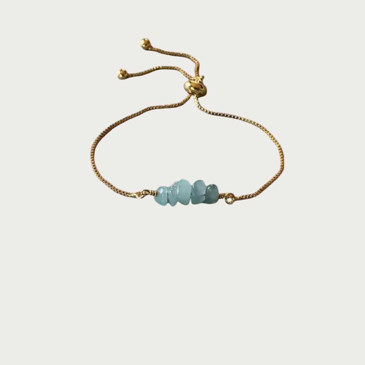 Indi - Armband - Aquamarine - Natuursteen