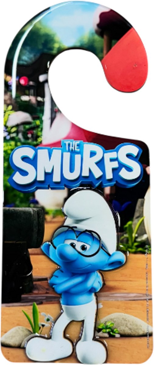 Deurhanger Brilsmurf - The Smurfs - Hout met relief