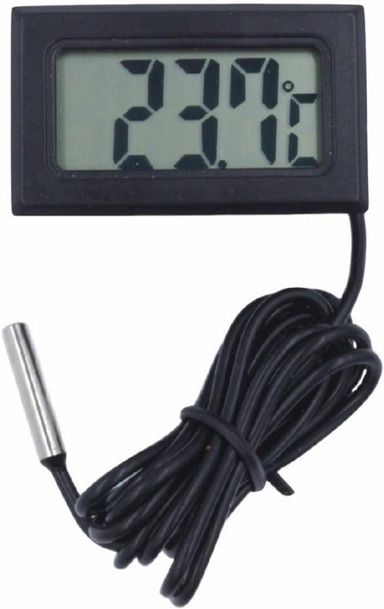 Digitale LCD Aquarium Thermometer met Waterdichte Sensor en Lange Kabel (1m tot 5m)