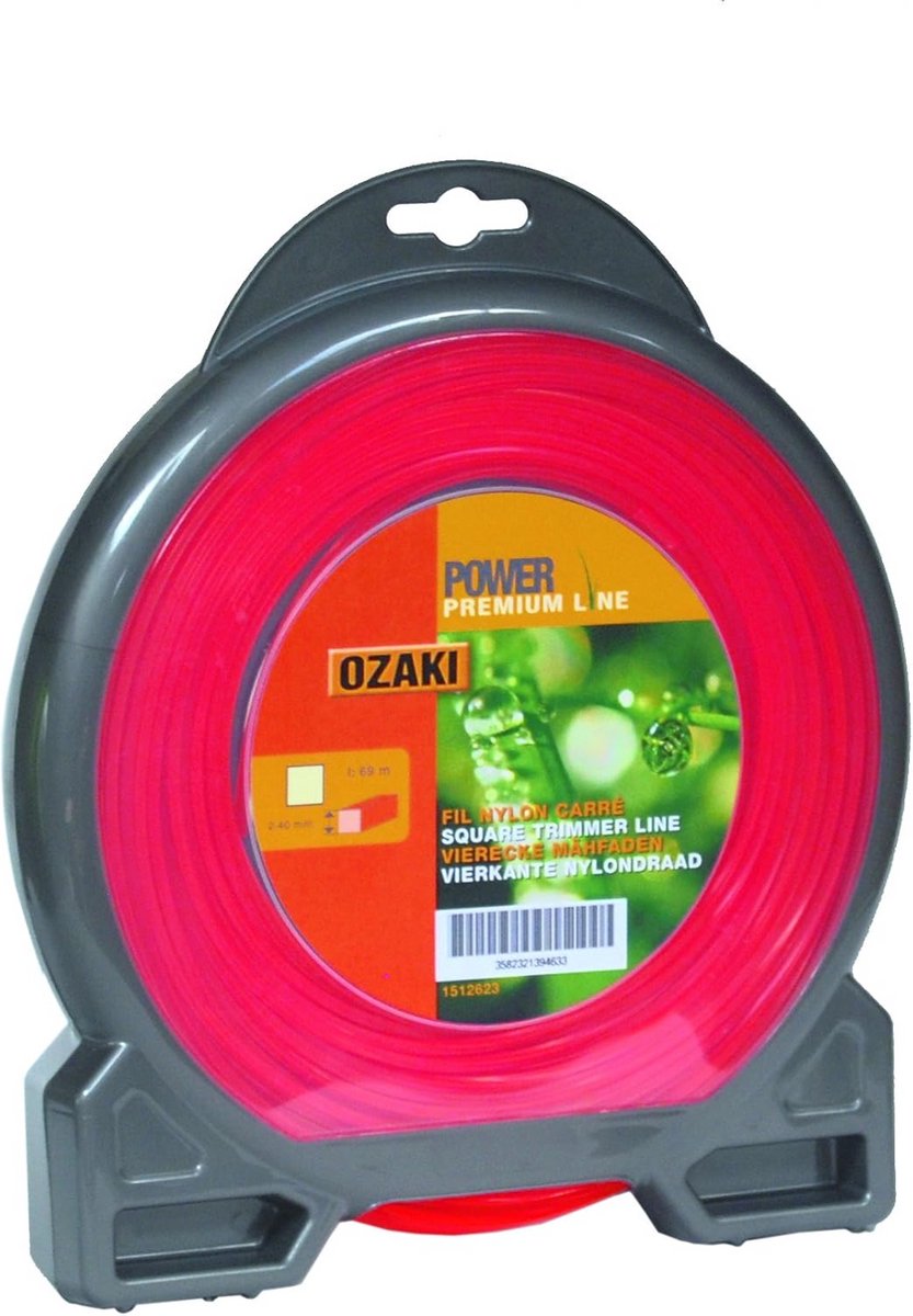Stevig Vierkant Nylon Lijn Touw voor Zitgrasmaaiers en Tuinmachines Zwart