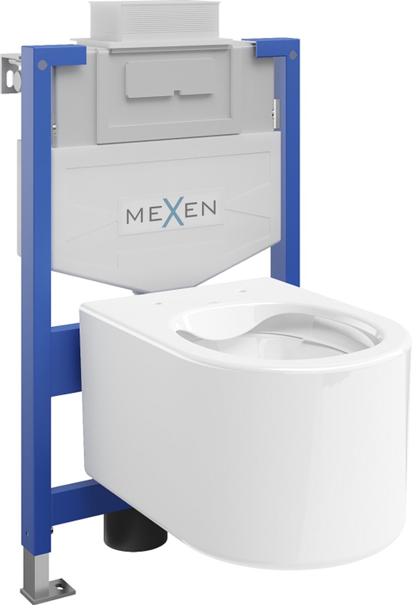 Mexen inbouwset WC frame Fenix XS-U met WC-kom Sofia, witte glans - 6853354XX00