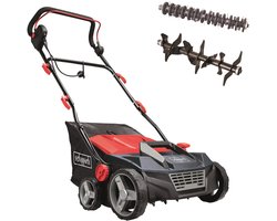 Scheppach Verticuteermachine & Gazonbeluchter SC38 – 1600W – 38 cm Werkbreedte – 45L Opvangbak – Verwijdert Mos & Vilt – Voor Gazons tot 700 m²