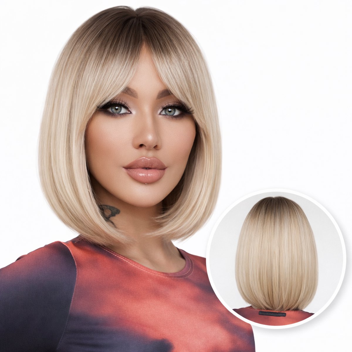 Blonde Pruik Kort