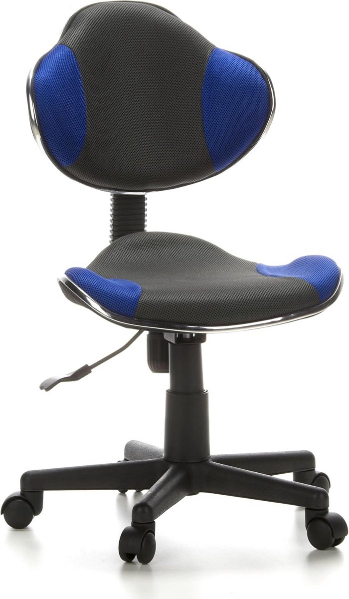 Kinderbureaustoel KIDDY GTI-2 - Stoffen kinderstoel in grijs/blauw voor thuis en school