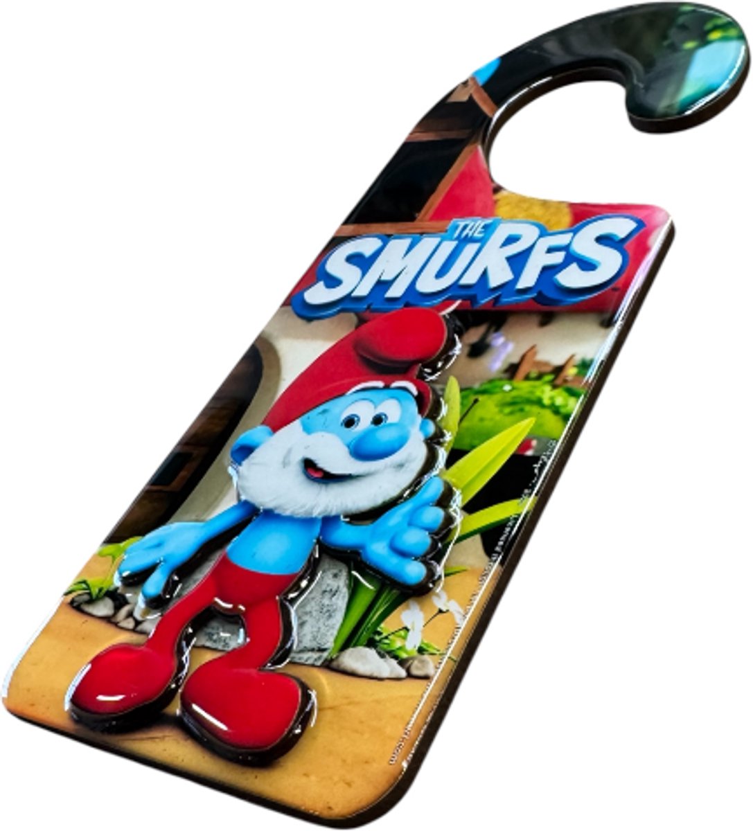 deurhanger grote smurf - relief - 19 cm