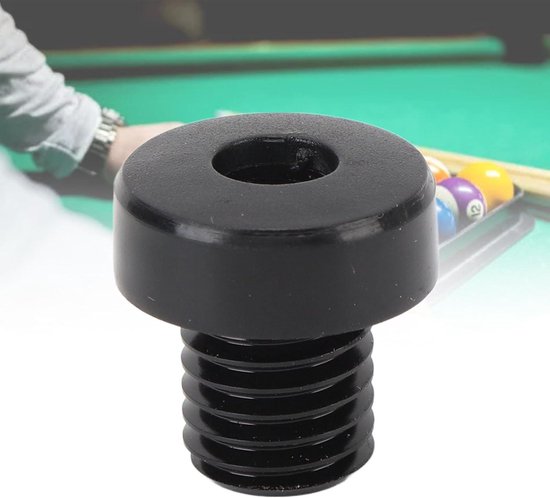 MK Stoer -Biljartstok Reserveonderdeel, Aluminium Rubber Steunplug voor biljartkeus - Professioneel en thuisgebruik - Duurzaam - Zwart rubber - Biljart - Biljart keu apparaat - Geschikt voor alle merken Biljartstokken - Zwart model van mk — afbeelding 2