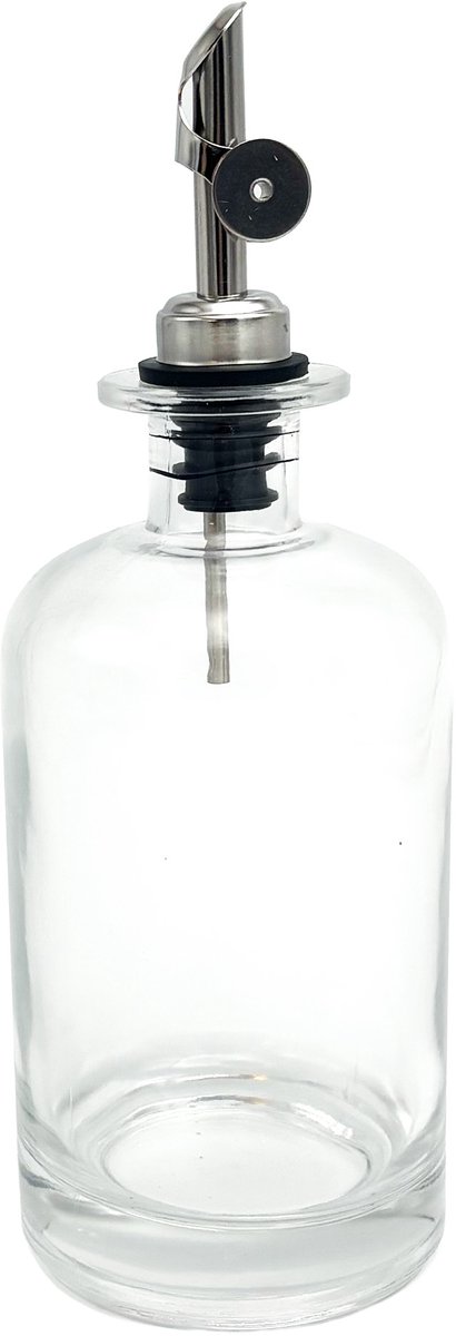 Olie dispensers Havana medium - Zilveren schenktuit - Glas - 500ml